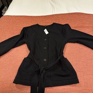 Banana Republic Factory black belted cardigan (NWT)